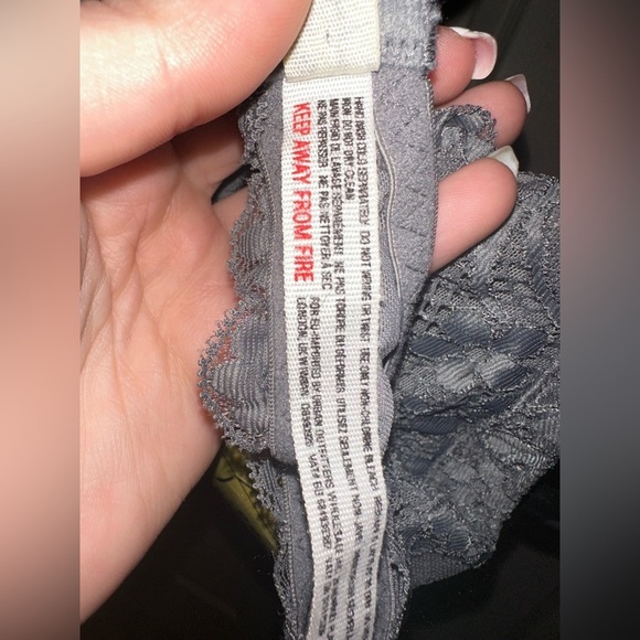 Intimately Free People grey floral lace halter bralette XS feminine lingerie - Picture 2 of 8